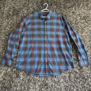 Vineyard Vines Shirt Sz Tucker Blue Green Red Plaid Classic Fit Tucker Summer